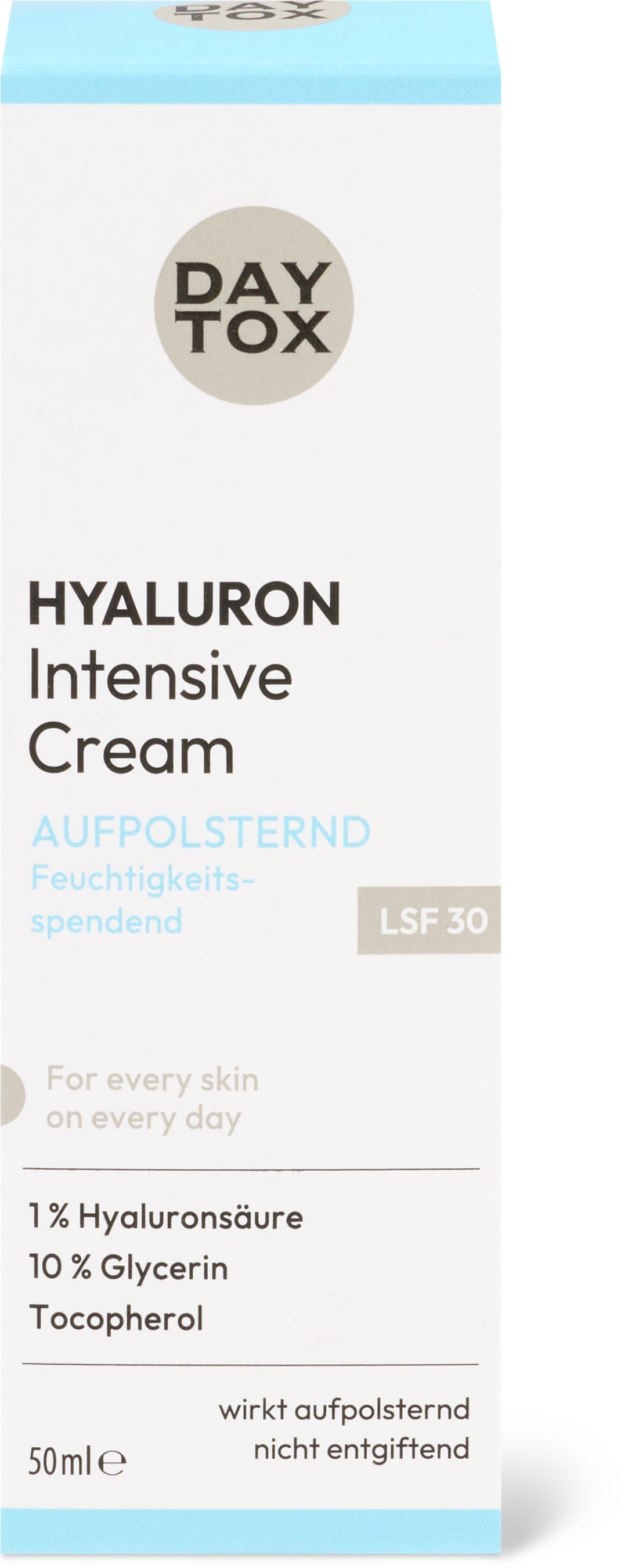 Hyaluron Intensive Cream SPF 30 Hyaluronsäure, Glycerin, Tocopherol